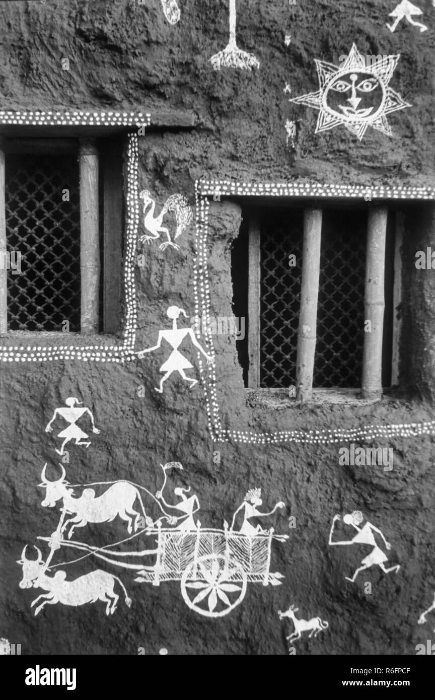 Warli Painting On House Wall