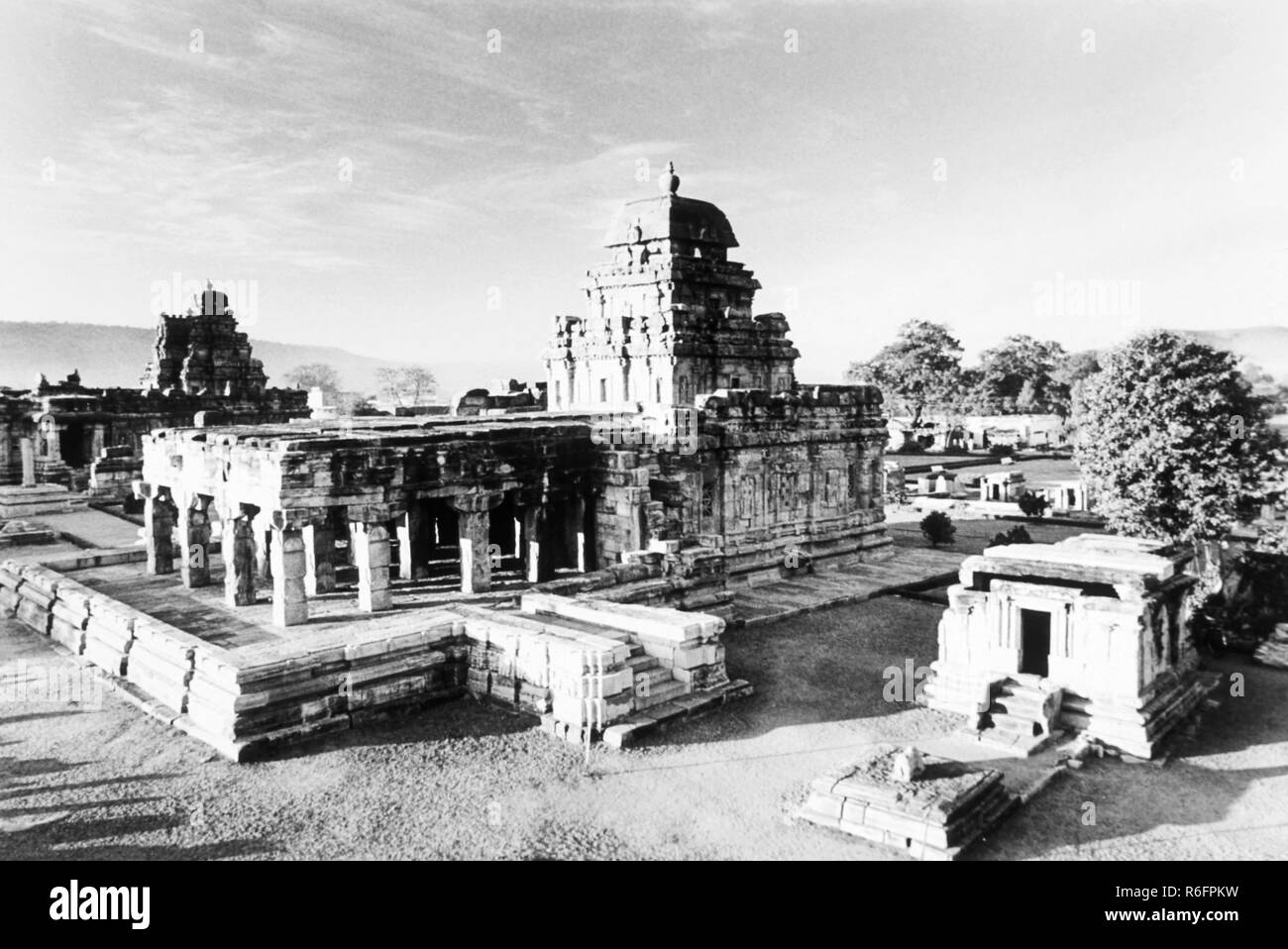 Temple, Pattadkal, Pattadakal, Pattadakallu, Raktapura, Bagalkot district, Karnataka, India, old vintage 1900s picture Stock Photo