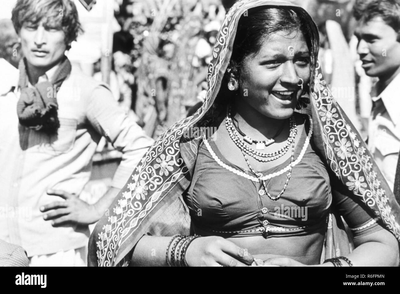 Rural Woman at Voutha Fair, Gujarat, India Stock Photo