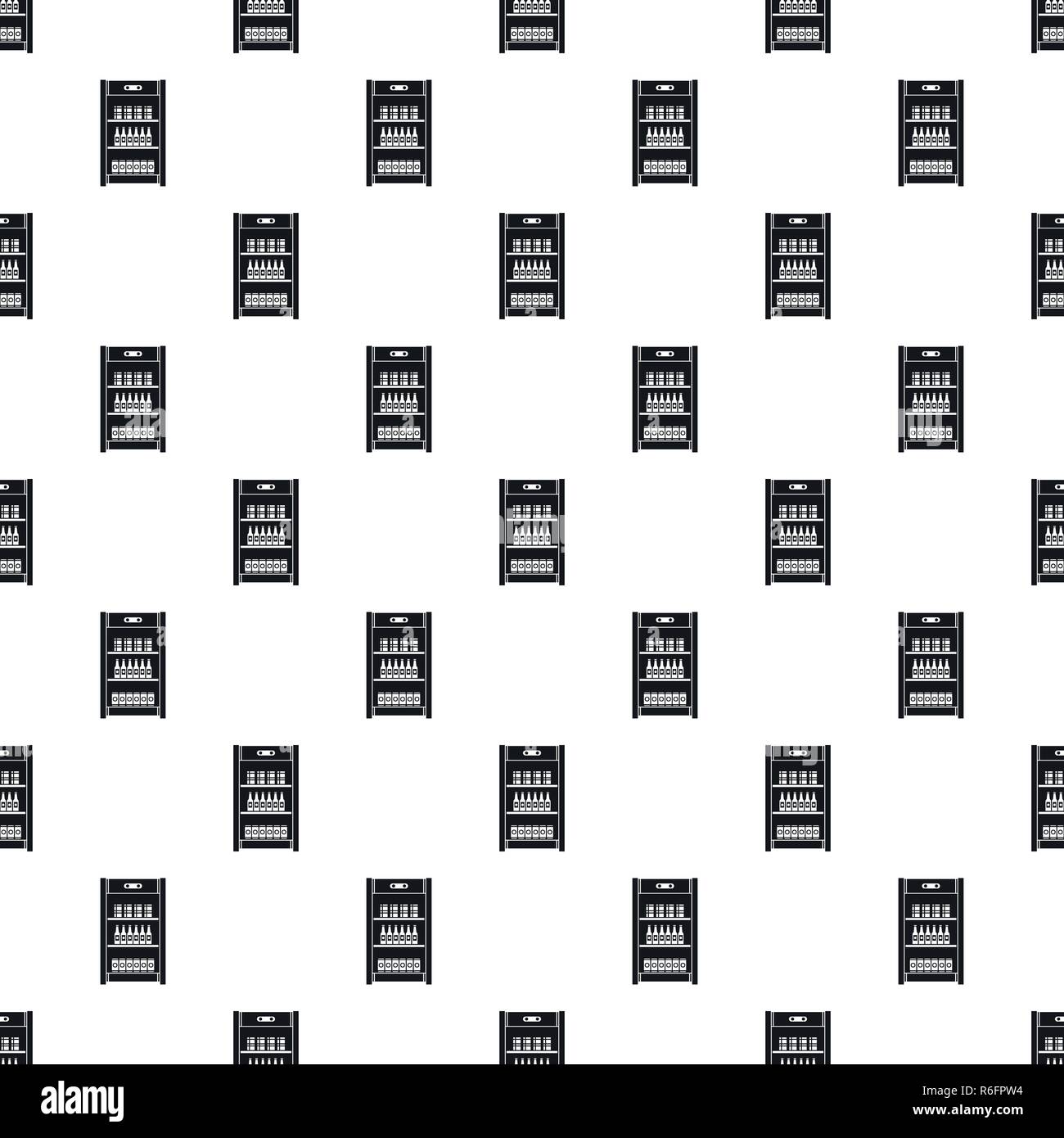 Drinks refrigerator pattern seamless vector repeat geometric for any web design Stock Vector
