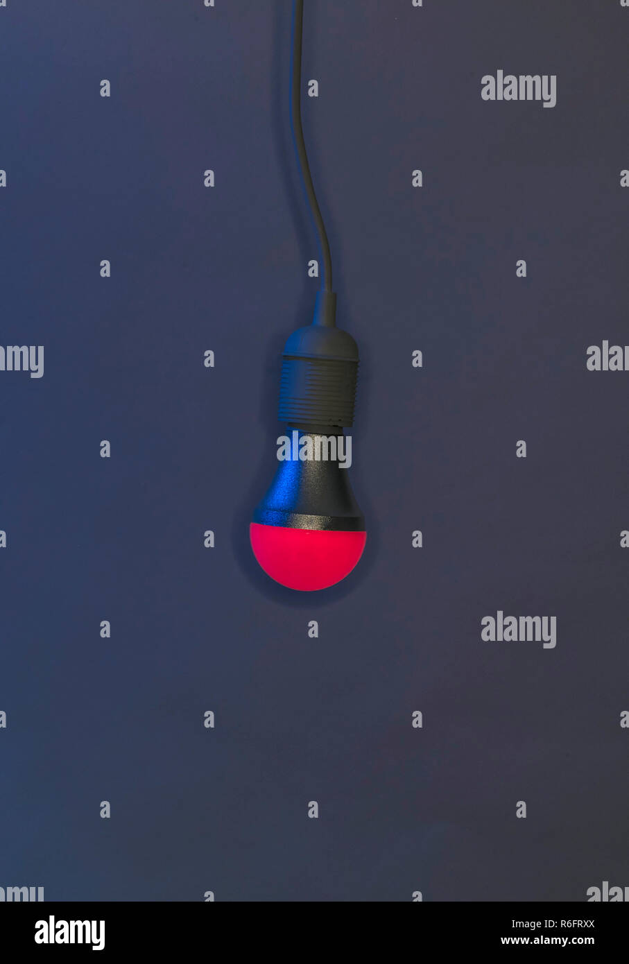 Red light Bulb Stock Photo Alamy