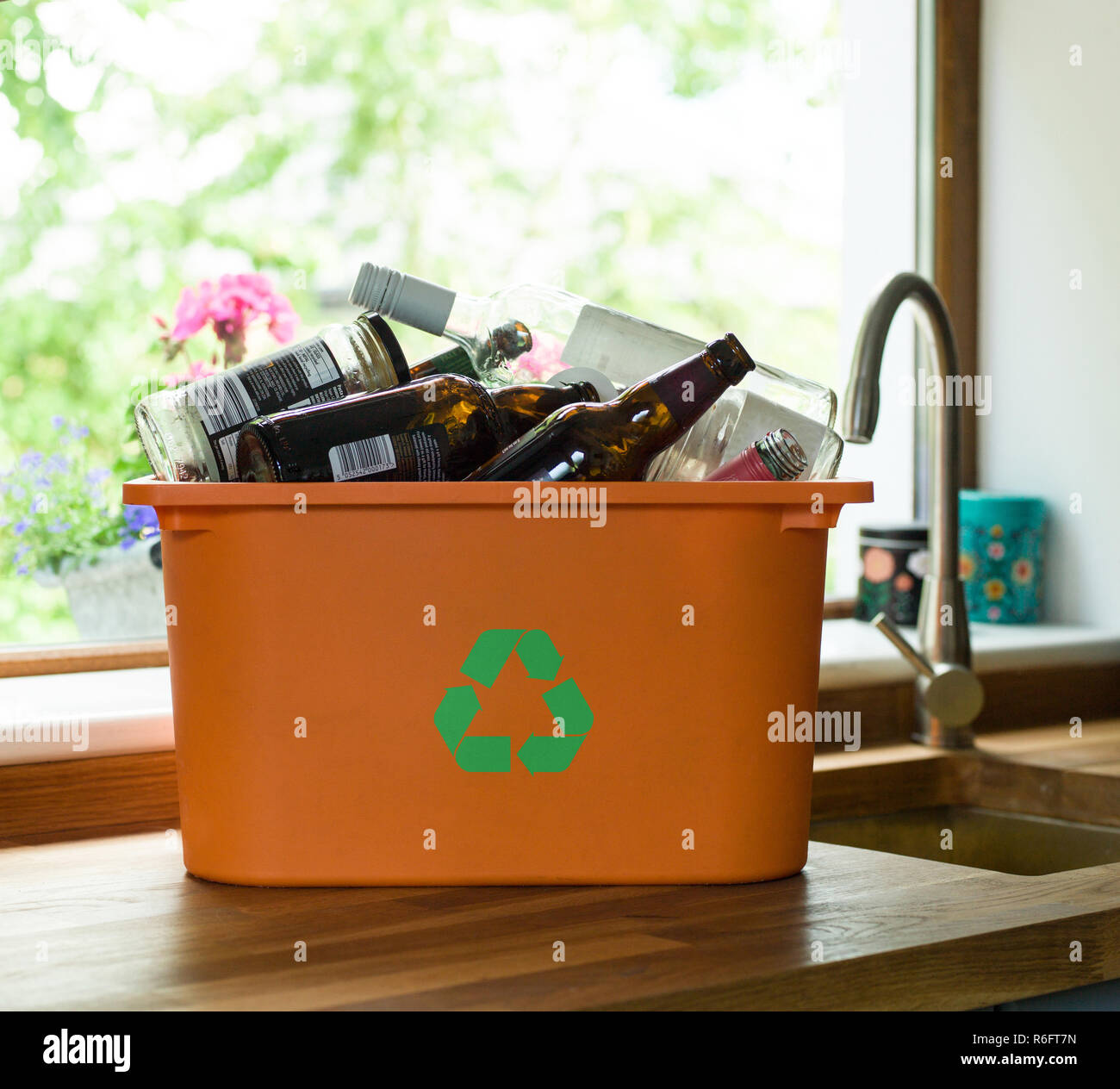 Recycling Bin Stock Photo