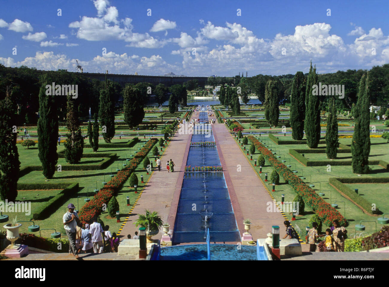 Brindavan Gardens , KRS , Krishnarajasagara Dam , Mandya , Mysore , Karnataka , India , Asia Stock Photo