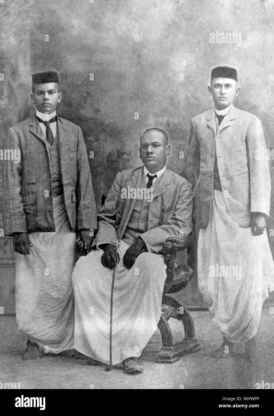 vintage 1900s picture, 70 years old picture in a chettiar home, chettinad, Tamil Nadu, India, Asia, Stock Photo