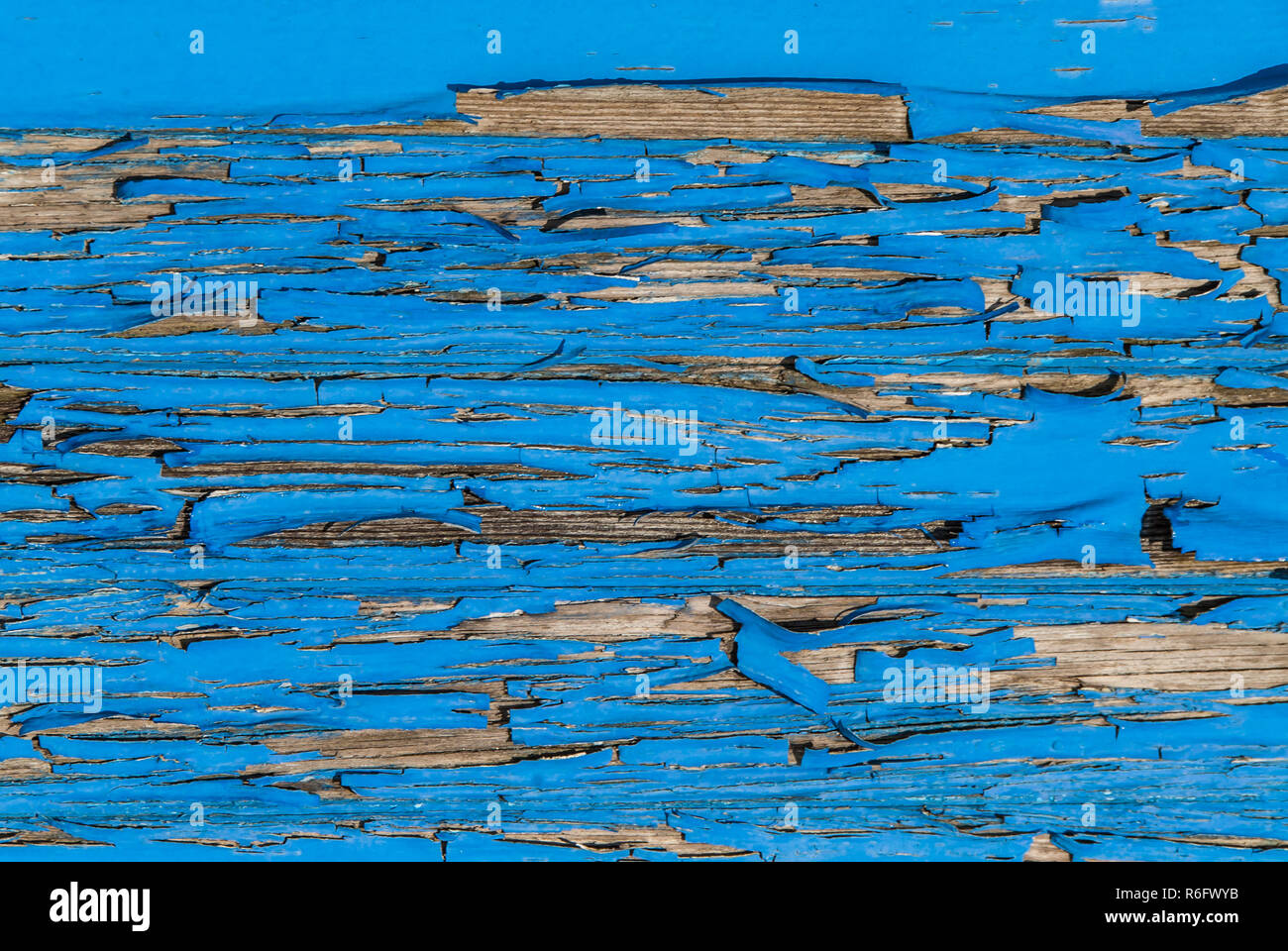 Old blue paint splitting on wood Stock Photo Alamy