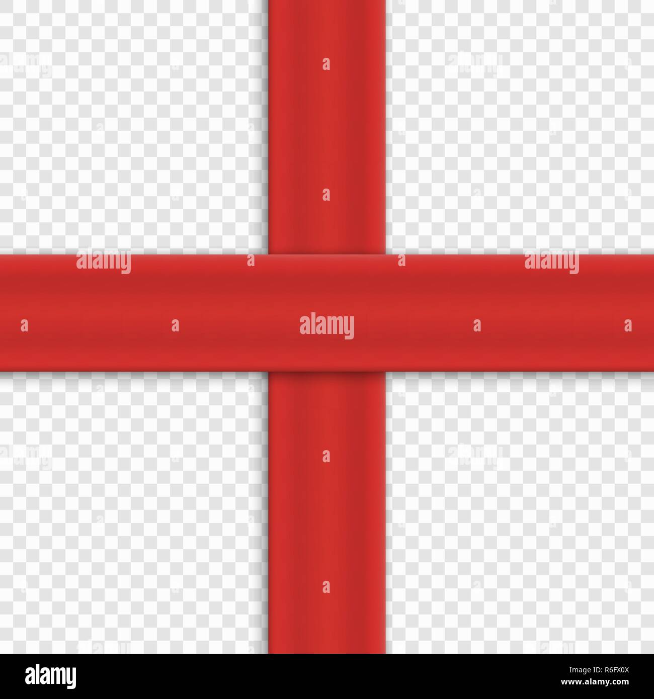Realistic red ribbon isolated on transparent background Stock Vector ...