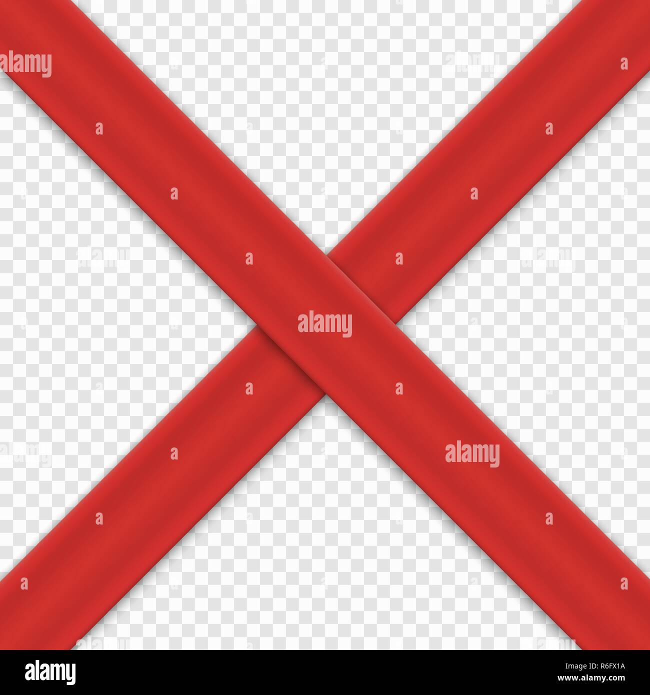 Realistic red ribbon isolated on transparent background Stock Vector ...