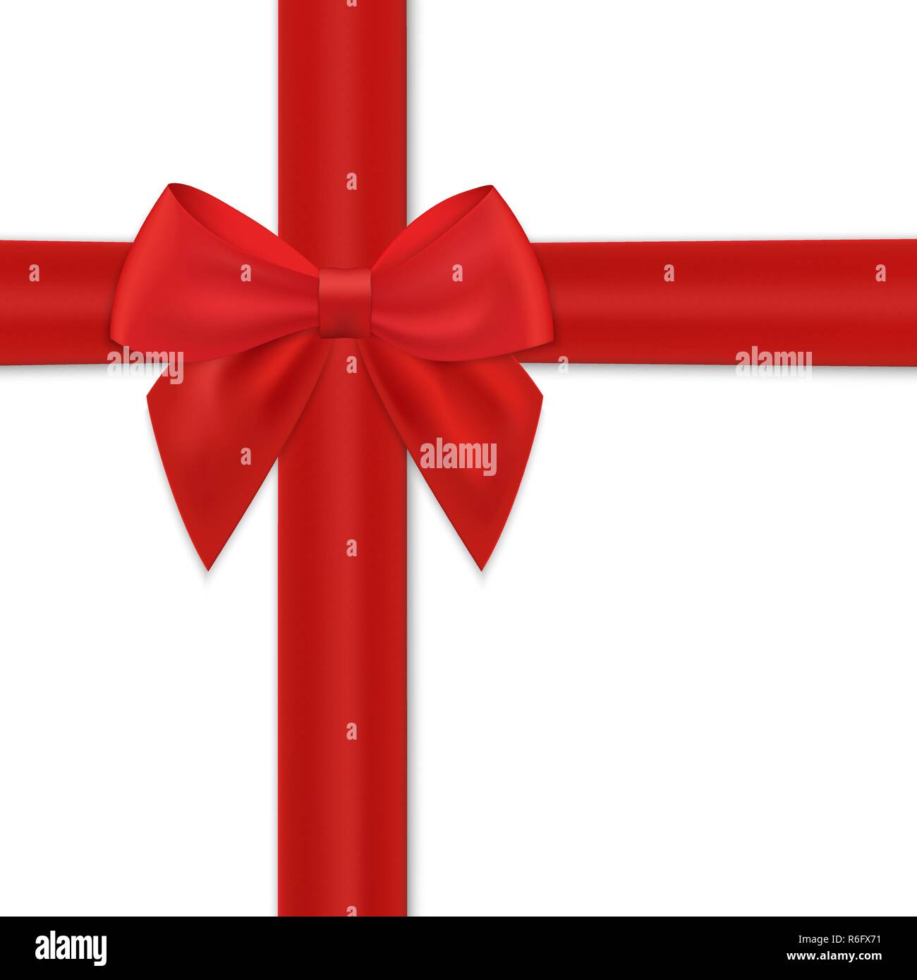 Realistic bow and ribbon isolated on white background Stock Vector ...