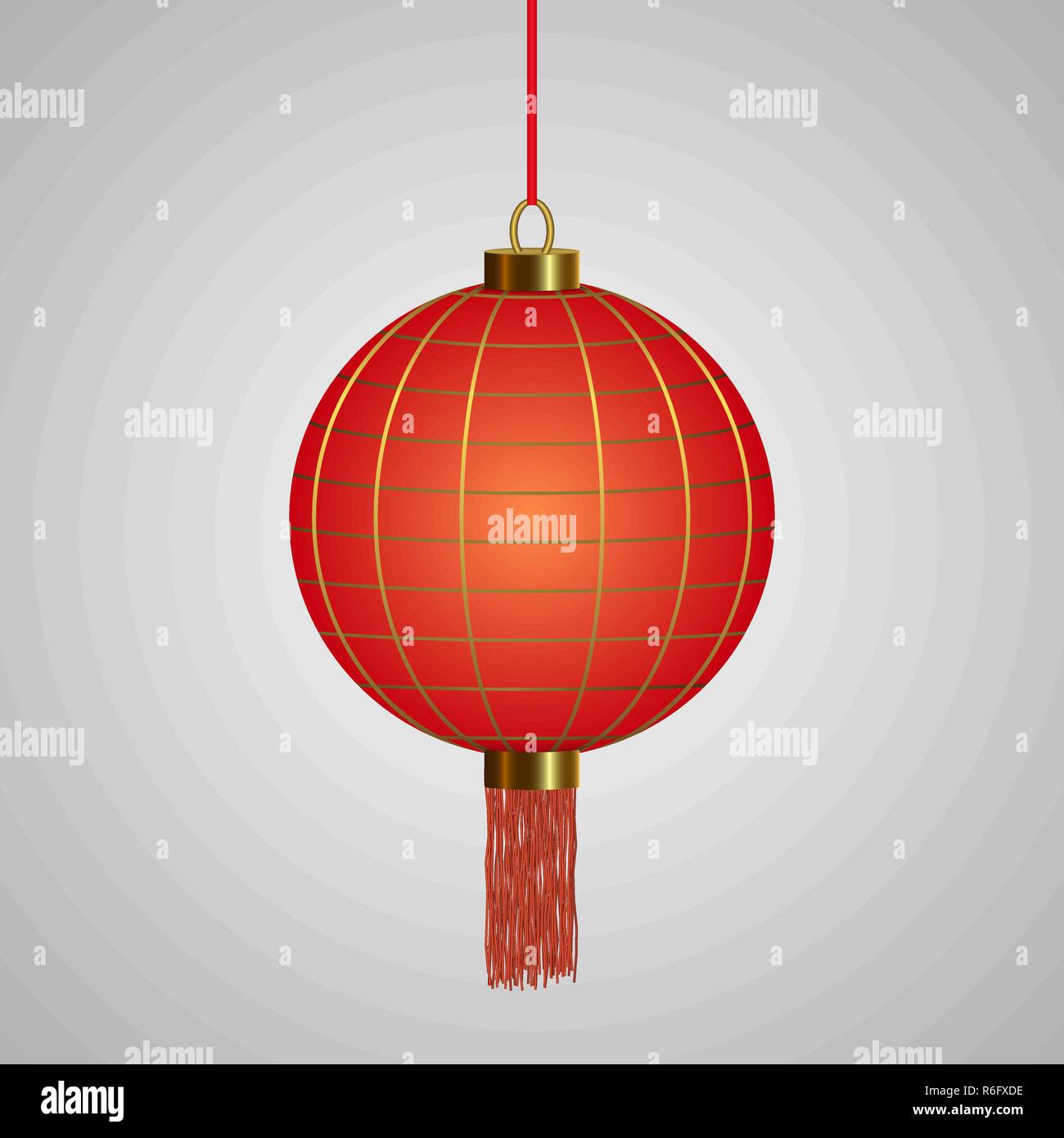 Realistic Chinese hanging red lanterns on white background Stock Vector ...