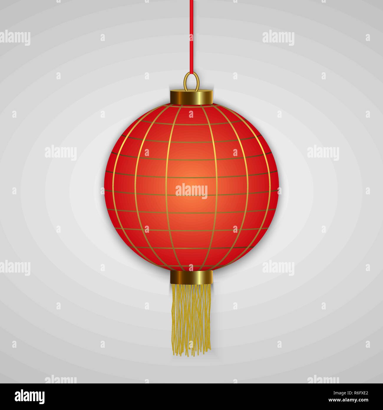Realistic Chinese hanging red lanterns on white background Stock Vector ...