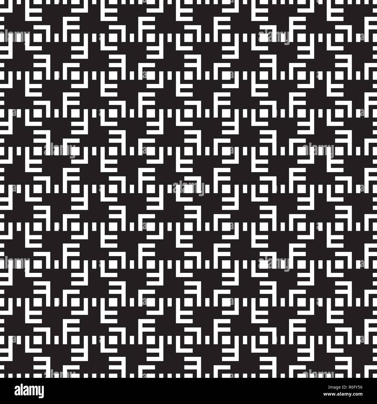 Geometric seamless pattern black and white of squares. Vector Stock ...