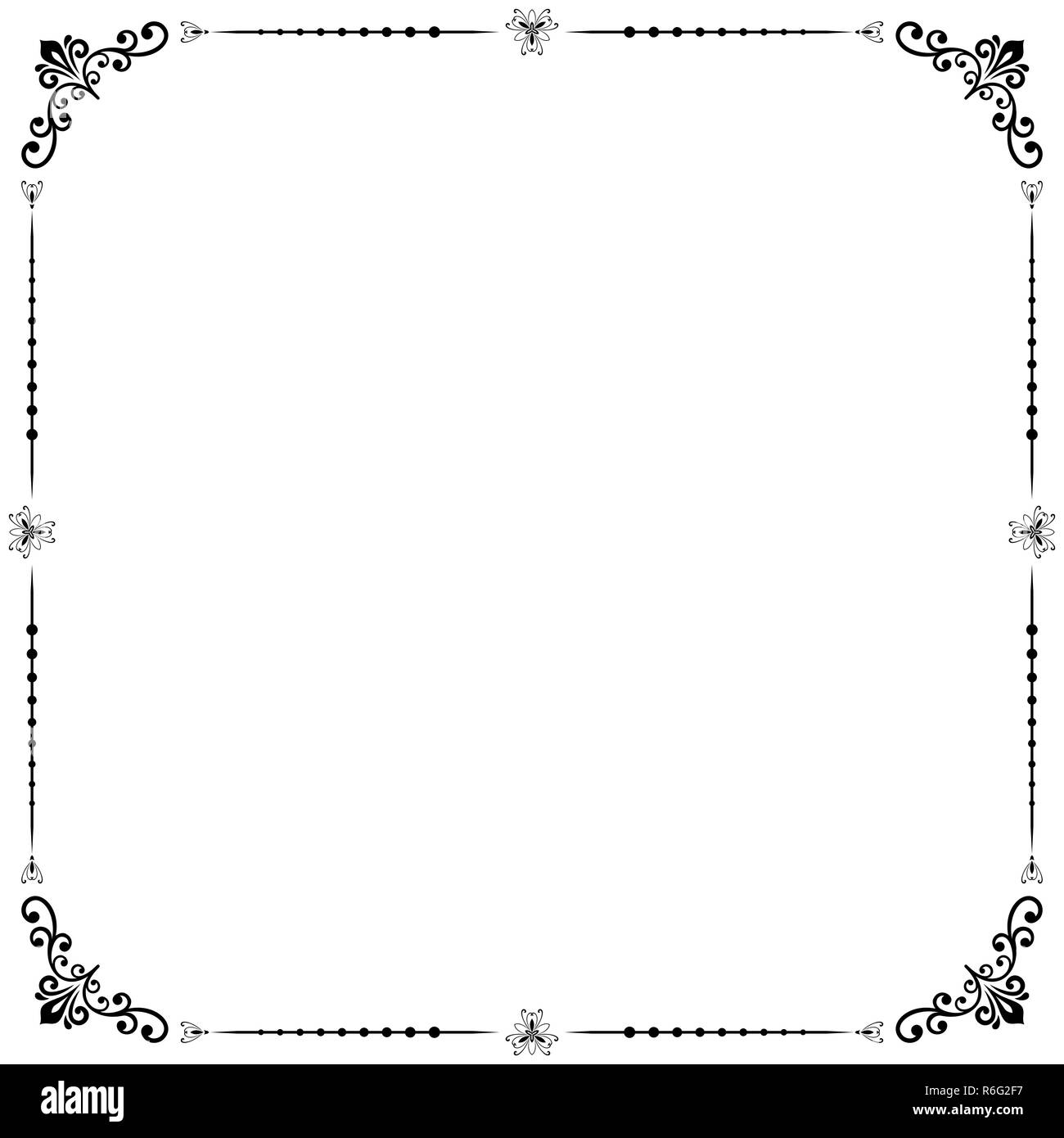 Fine Form Frame Floral Fine Frame Stock Photo - Alamy