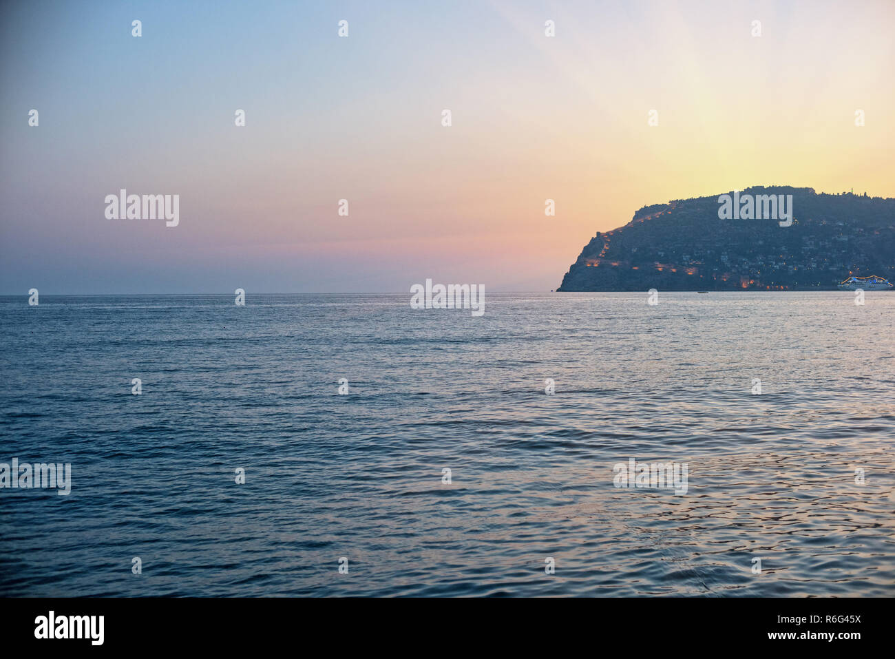 Alanya in the evening Stock Photo