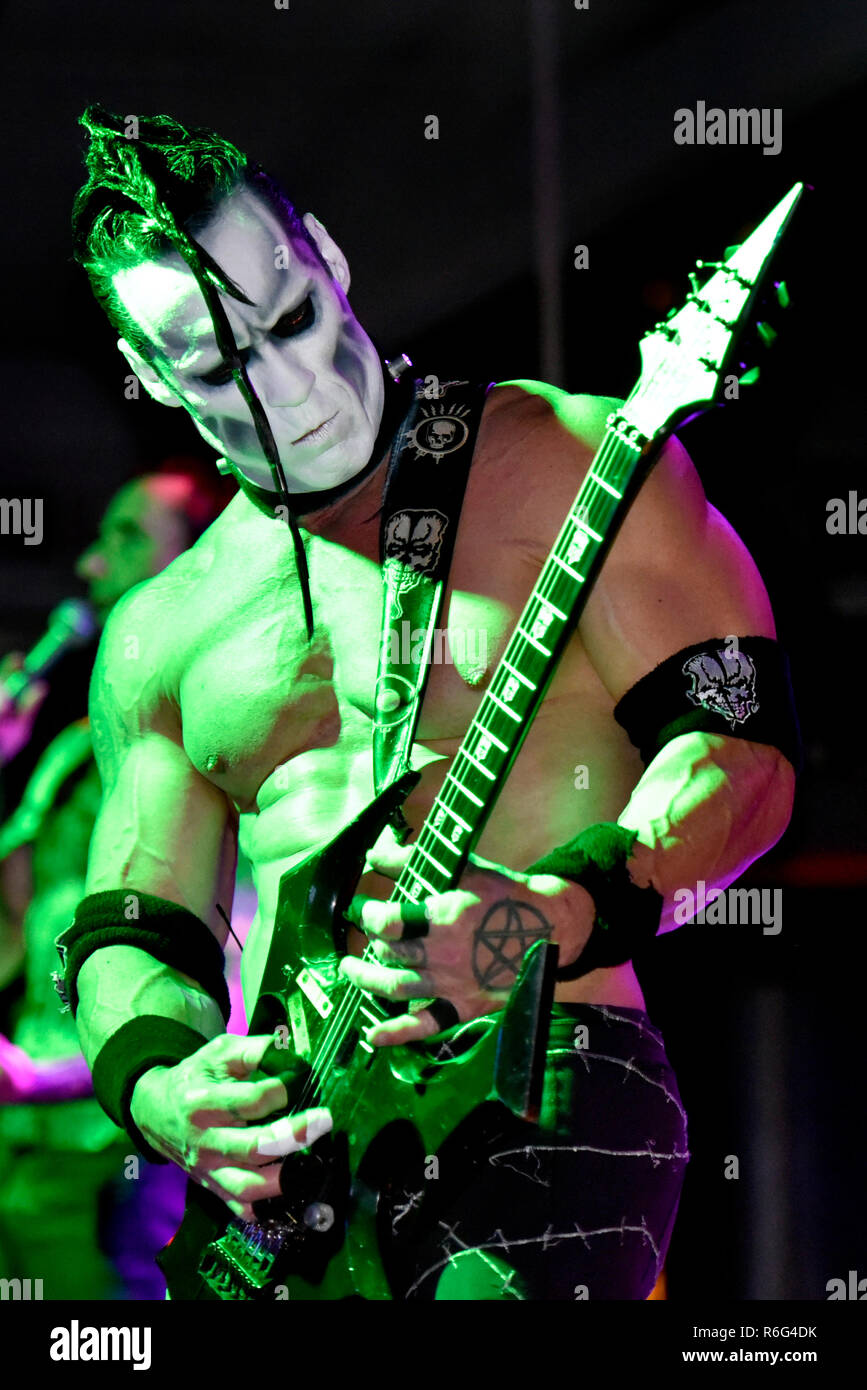 Doyle Wolfgang von Frankenstein of the band Doyle performs live at BaseCamp in Lisle, IL. on Thursday Nov 2, 2018. Photo Credit: © Rob Grabowski / GrabowskiPhoto.com Stock Photo