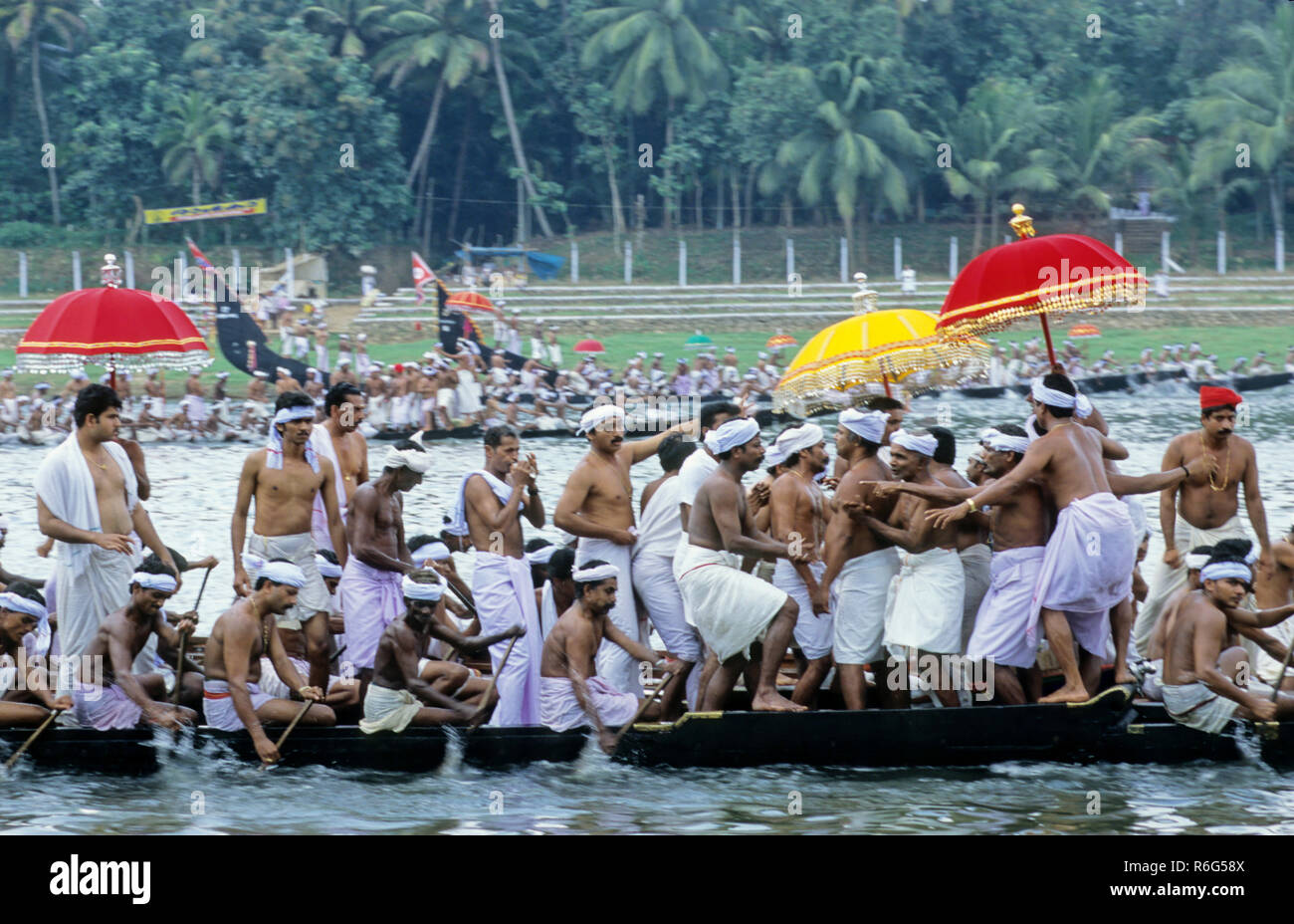 Boat Race, Aranmula, Kerala, India Stock Photo