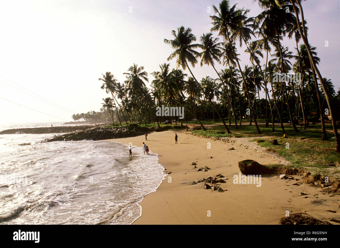 Thirumullavaram Beach near Kollam, Kerala, India Stock Photo