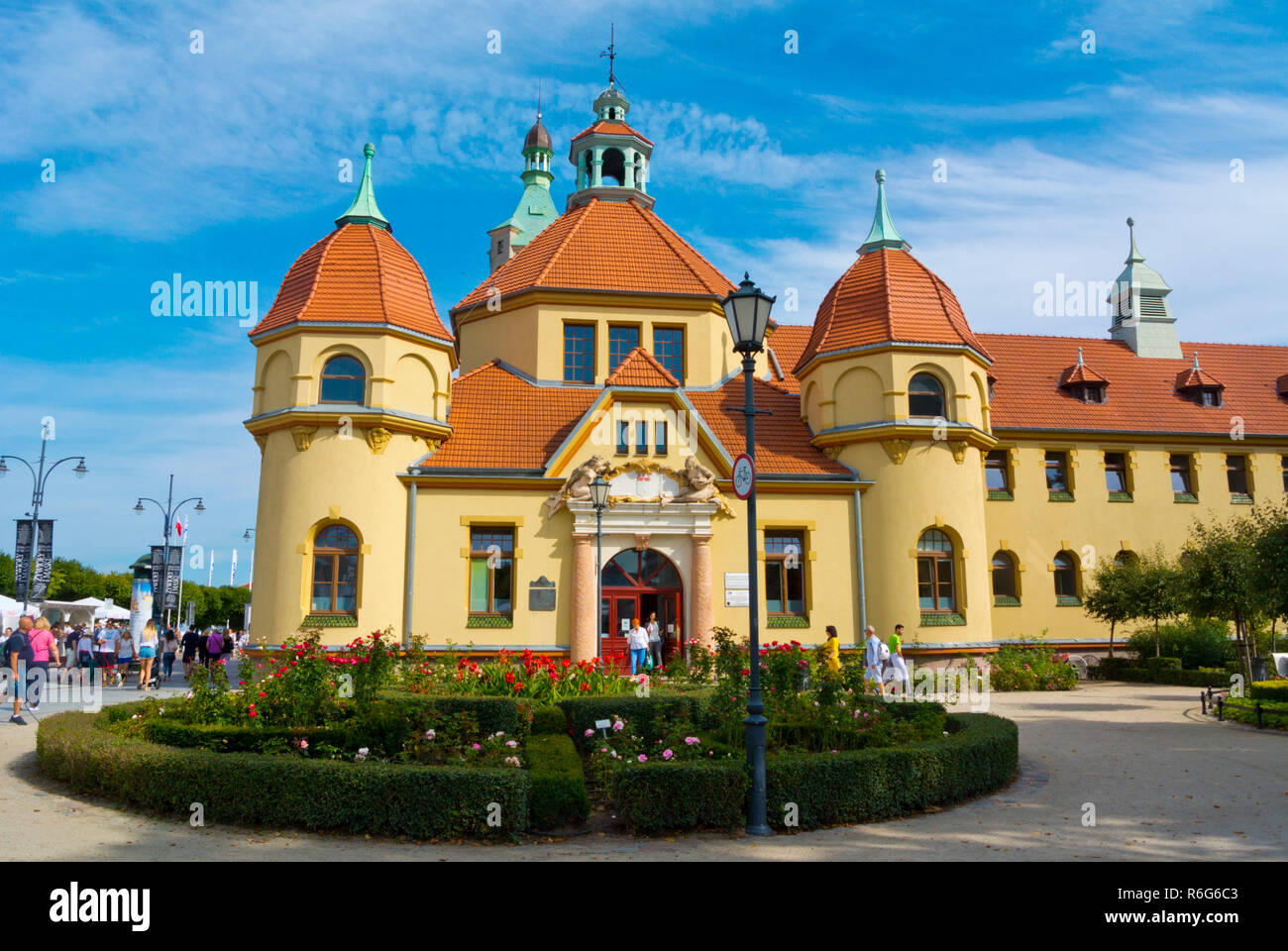 Balneology historical bath-house hospital building, Plac Zdrojowy, Sopot, Poland Stock Photo