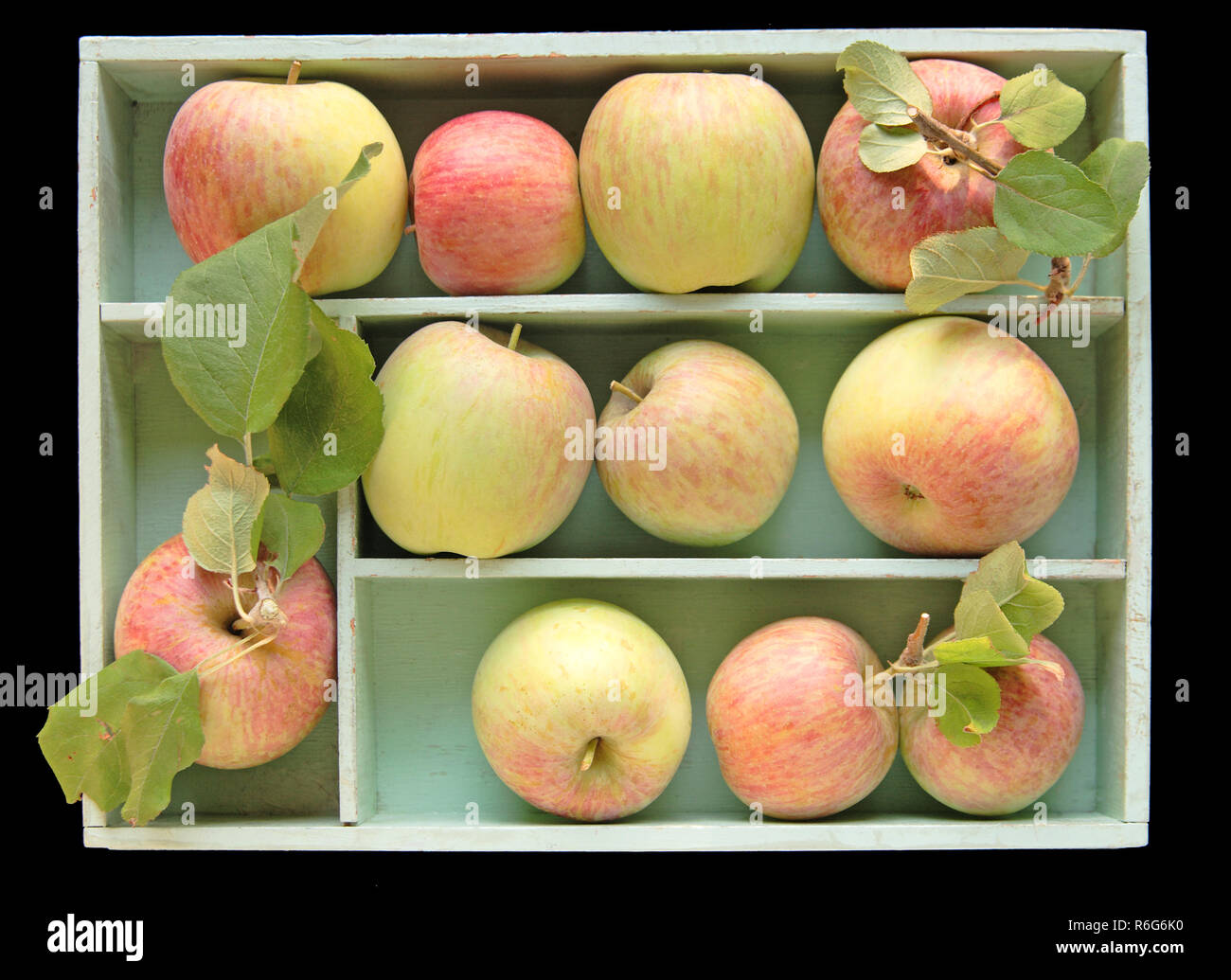 Fuji apples in a box Stock Photo Alamy