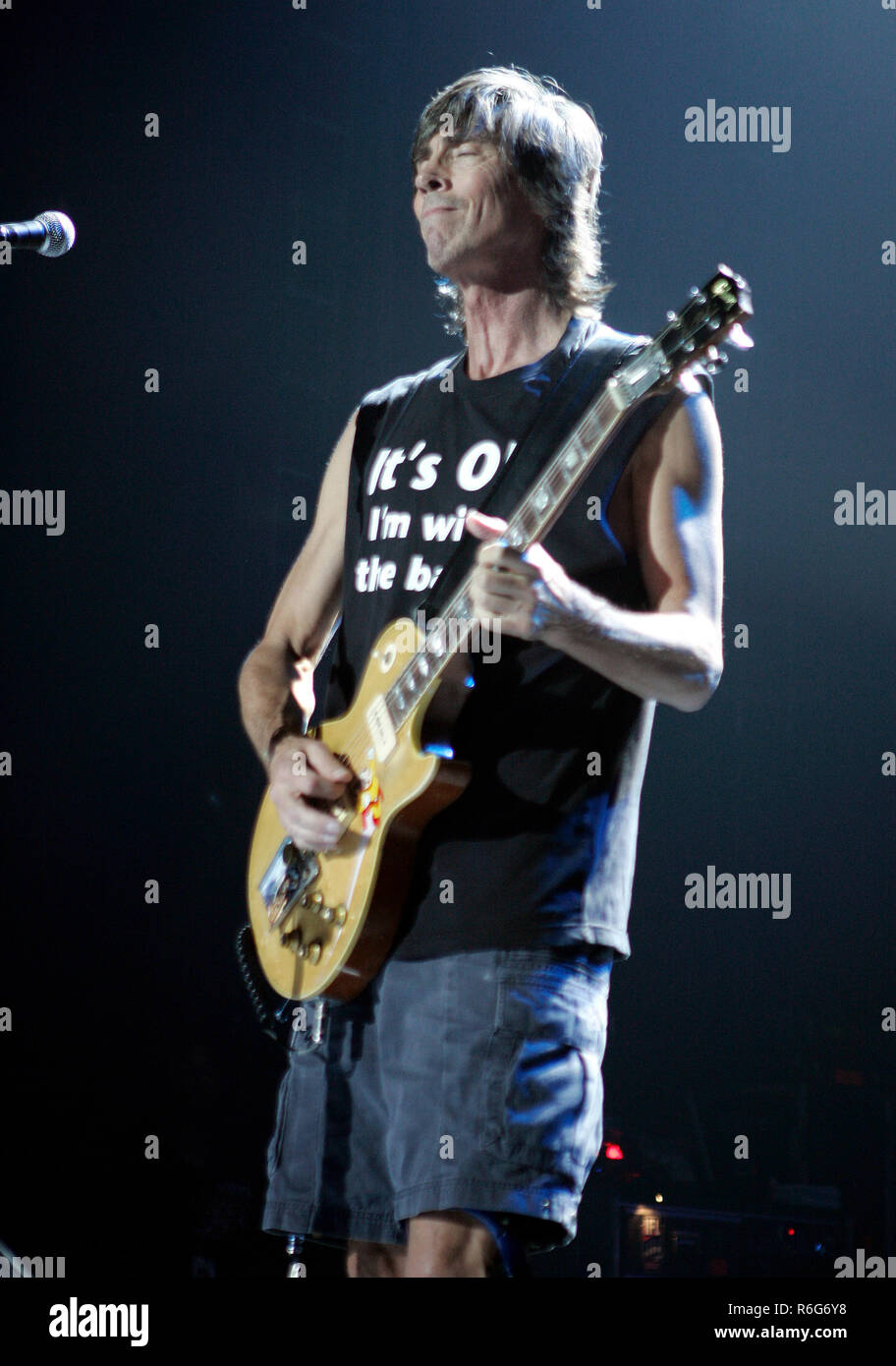 Tom Scholz with Boston performs in concert at the Seminole Hard Rock Hotel and Casino in Hollywood, Florida on August 21, 2008. Stock Photo