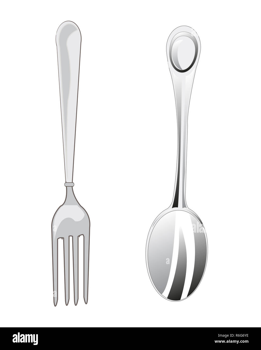 Spoon and fork Stock Photo Alamy