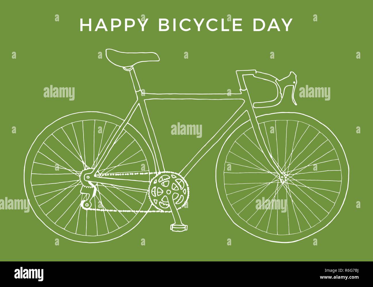 Happy bicycle day vector card template Stock Vector Image & Art Alamy