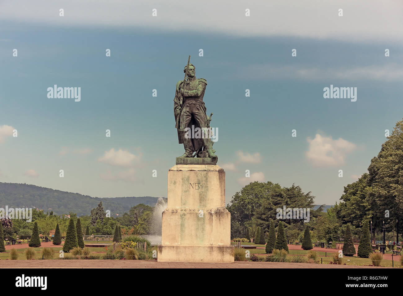 the marÃ©chal ney monument in metz Stock Photo