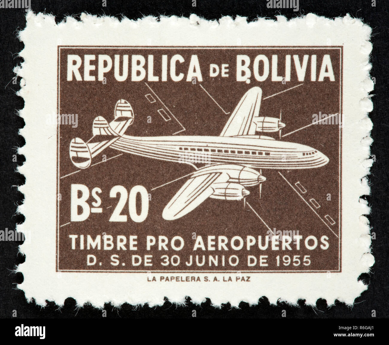 Bolivian postage stamp Stock Photo