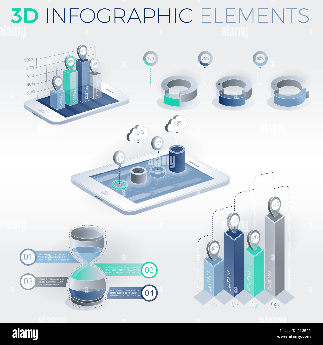 3D Infographic Elements Stock Photo - Alamy