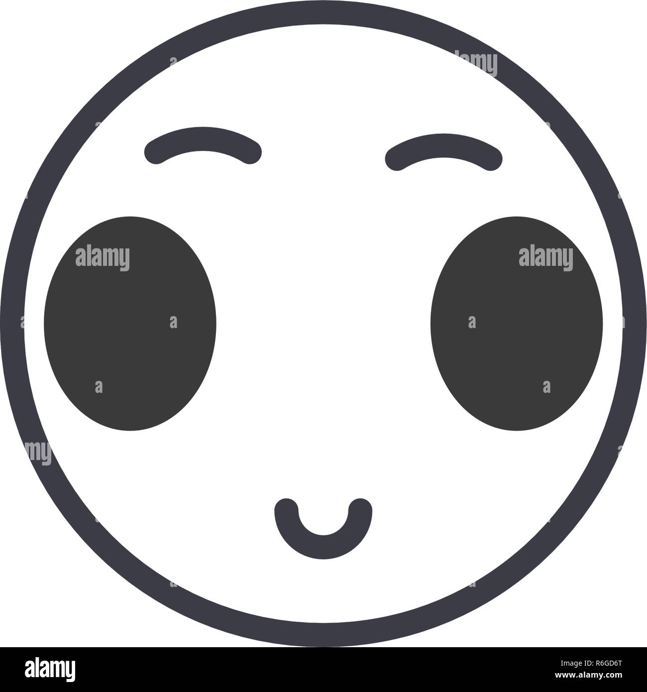 Japanese Open Eyes Emoji concept line editable vector, concept icon