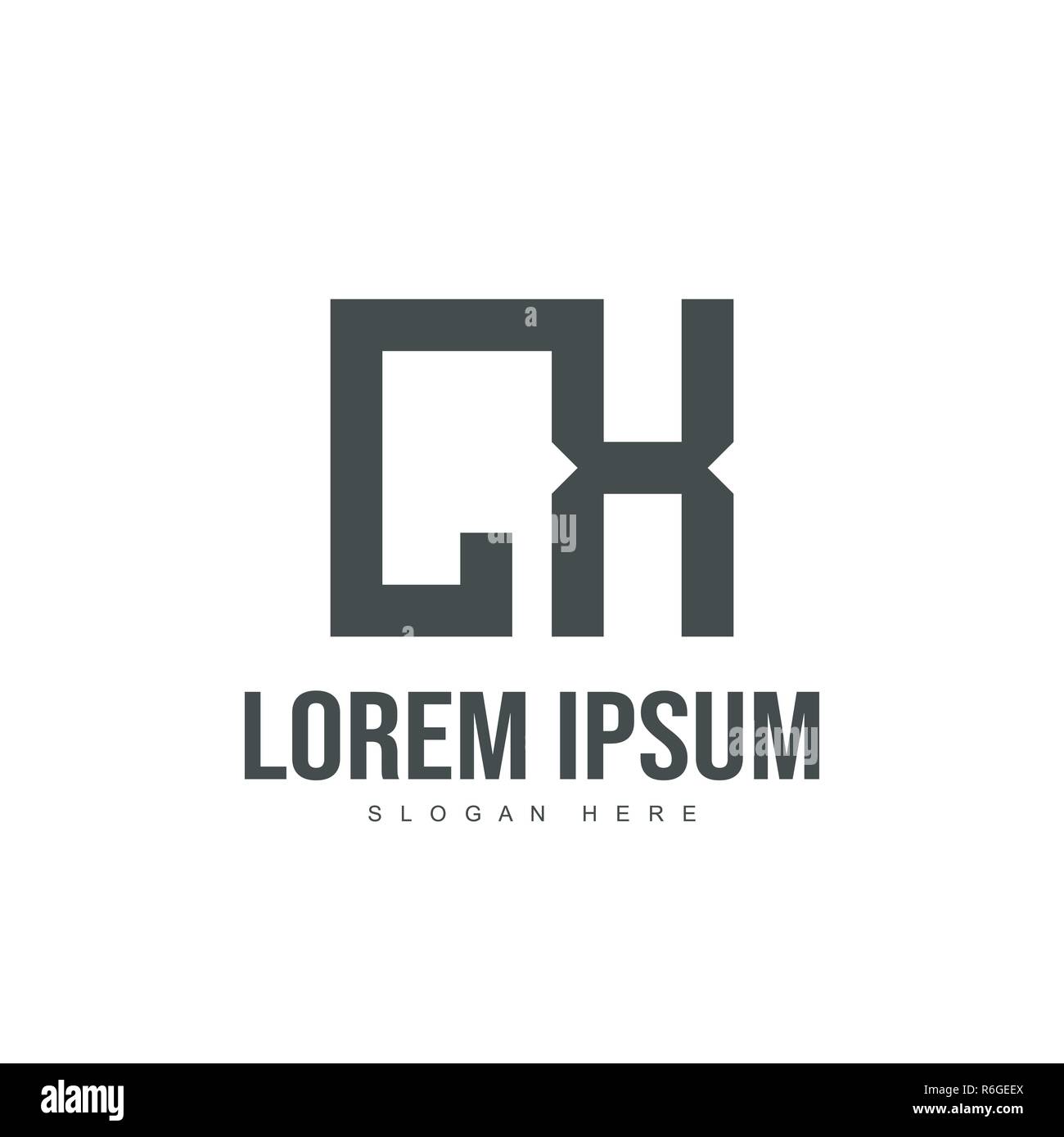 CX Letter logo design. Initial letter logo template design Stock Vector