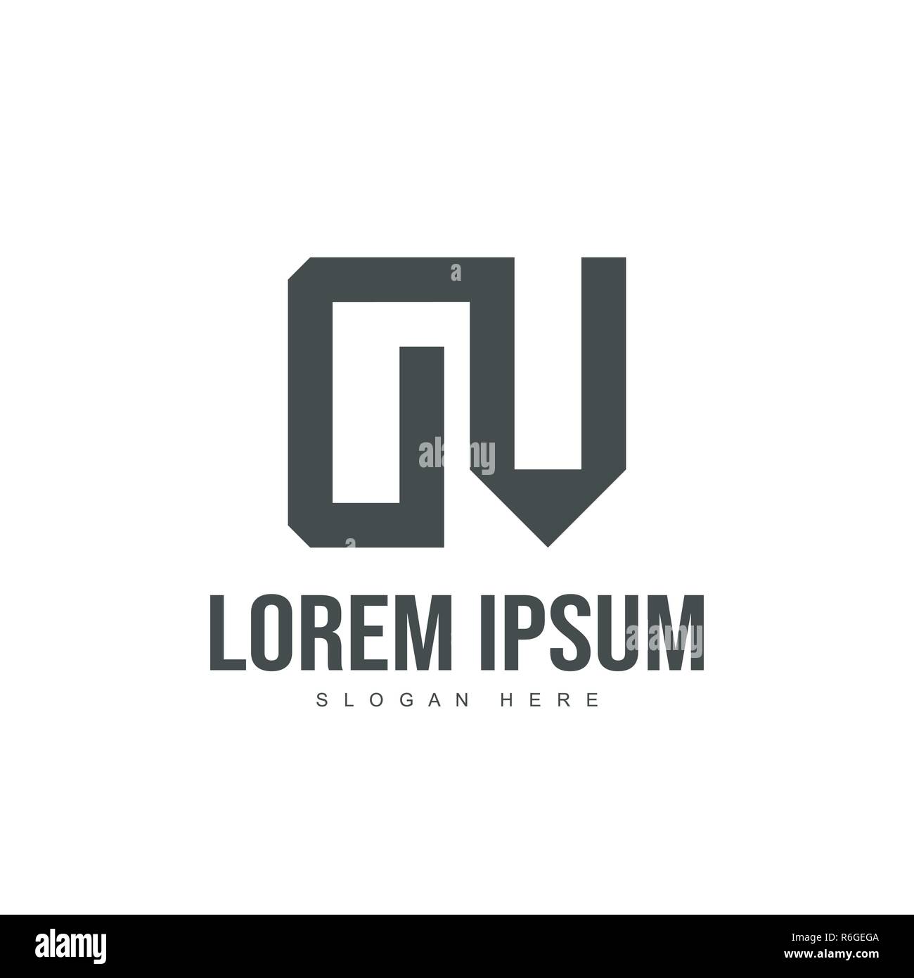 DV Letter logo design. Initial letter logo template design Stock Vector