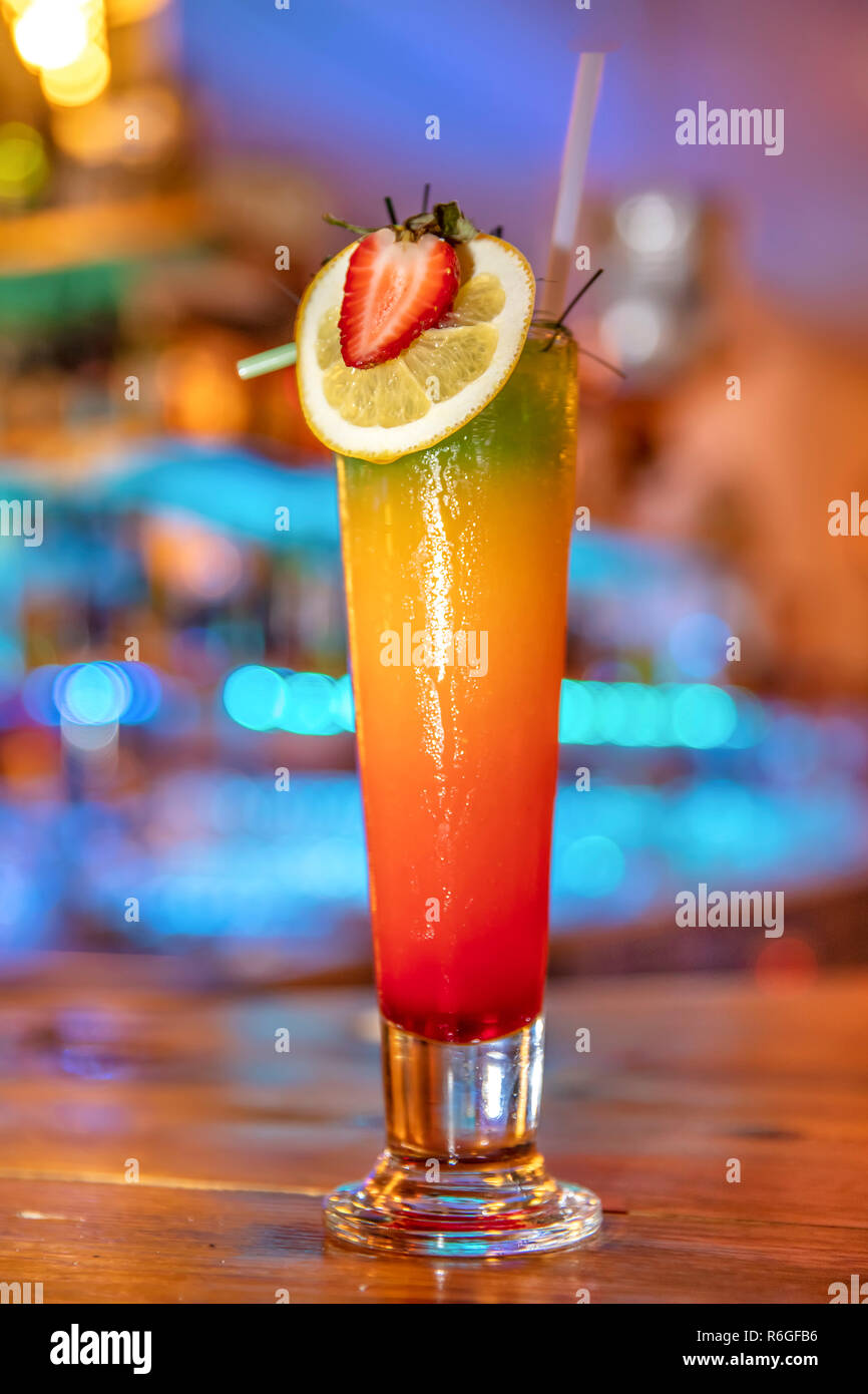 cocktails drinks on the bar Stock Photo Alamy