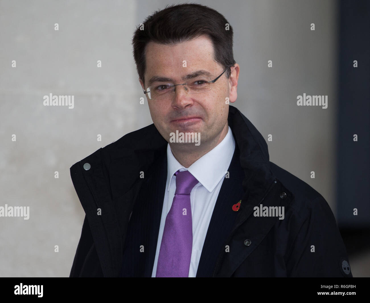 James Brokenshire MP, Secretary of State for Housing, Communities and Local Government, arrives at the BBC for the Andrew Marr Show, London, UK  Featuring: James Brokenshire MP Where: London, United Kingdom When: 04 Nov 2018 Credit: Wheatley/WENN Stock Photo