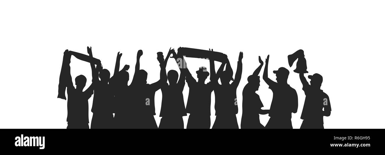 background with cheering fans Stock Photo