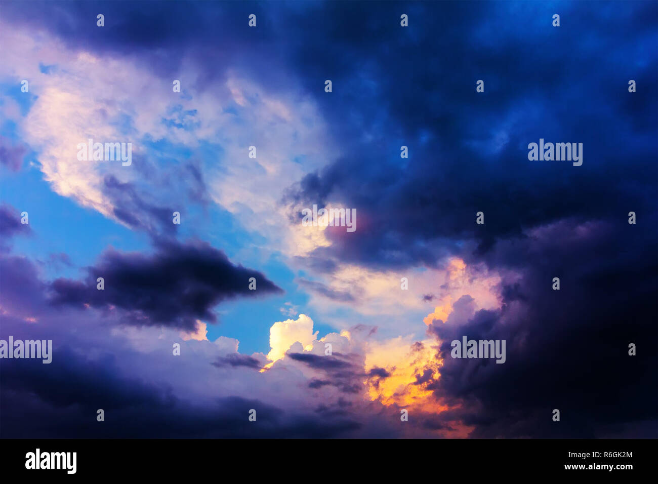 the sky with clouds before the storm Stock Photo - Alamy