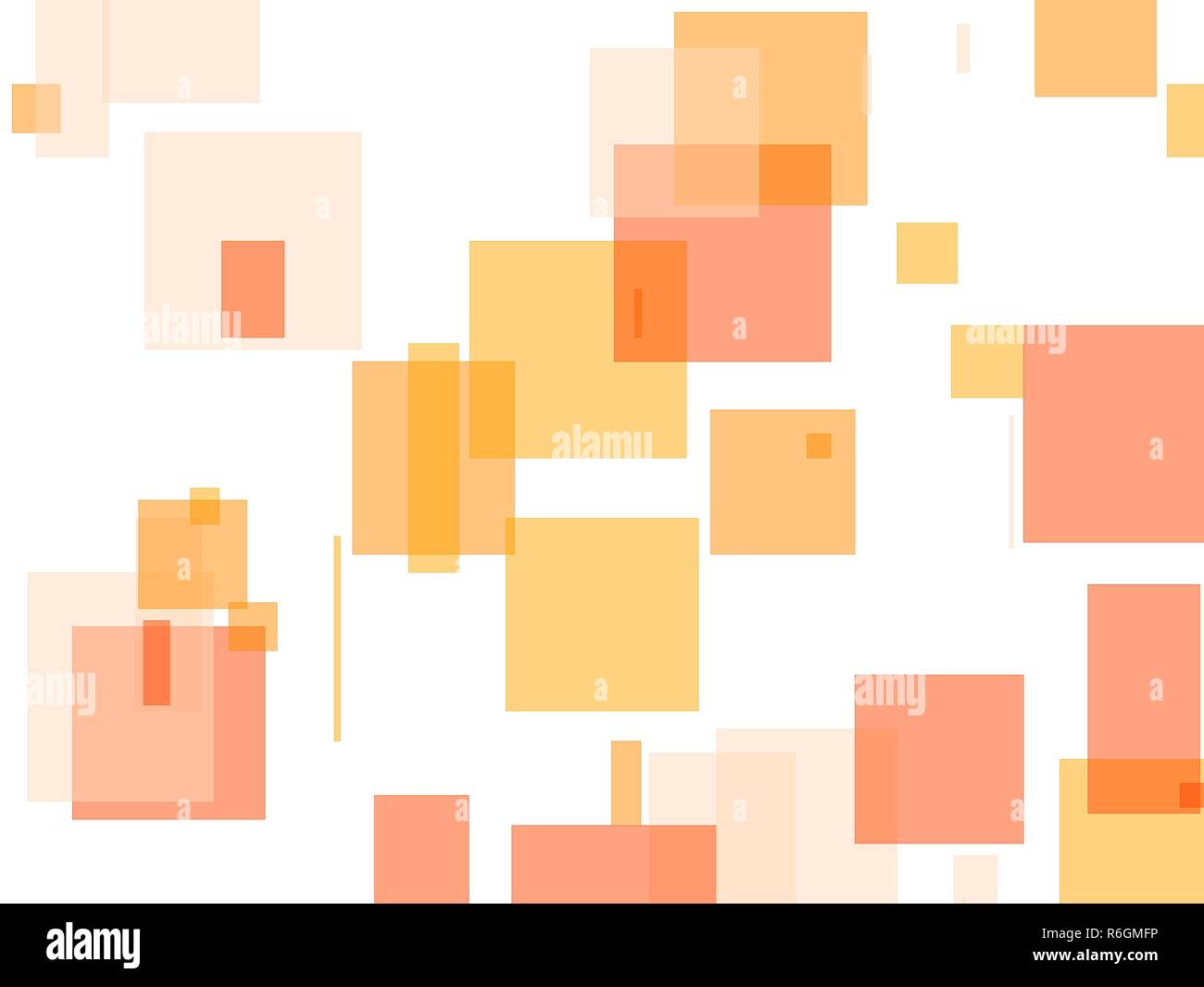 Abstract orange squares illustration background Stock Photo - Alamy