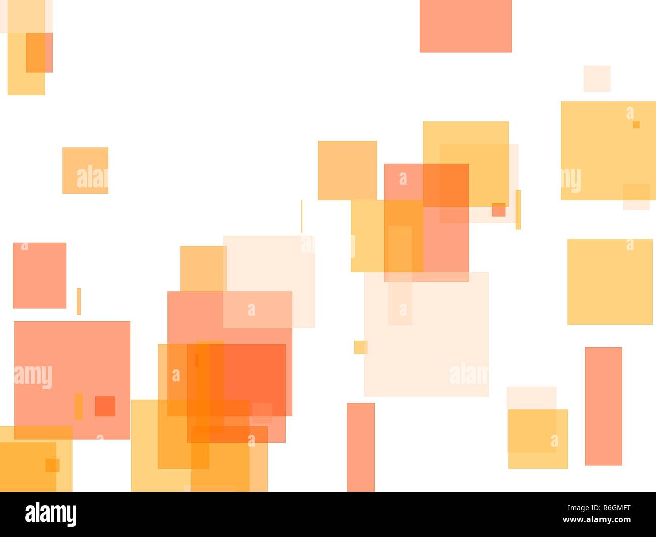 Abstract orange squares illustration background Stock Photo - Alamy