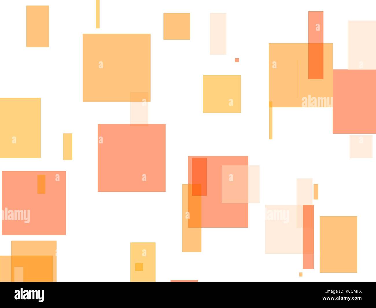 Abstract orange squares illustration background Stock Photo - Alamy