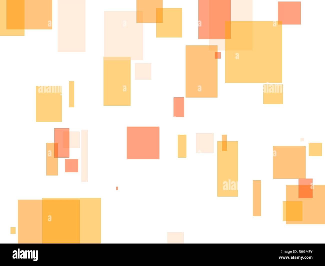 Abstract orange squares illustration background Stock Photo - Alamy
