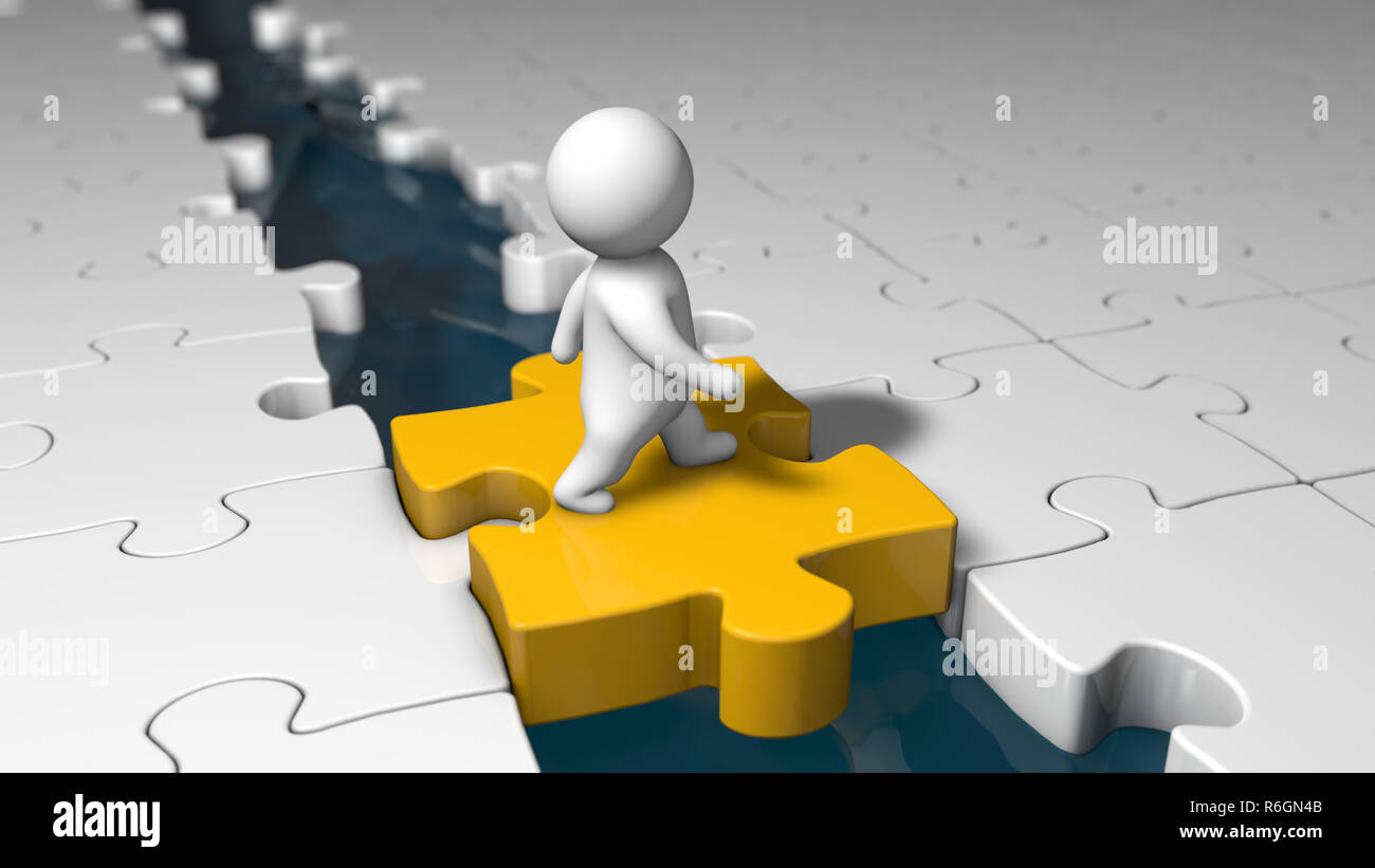 3d white bridge hi-res stock photography and images - Alamy