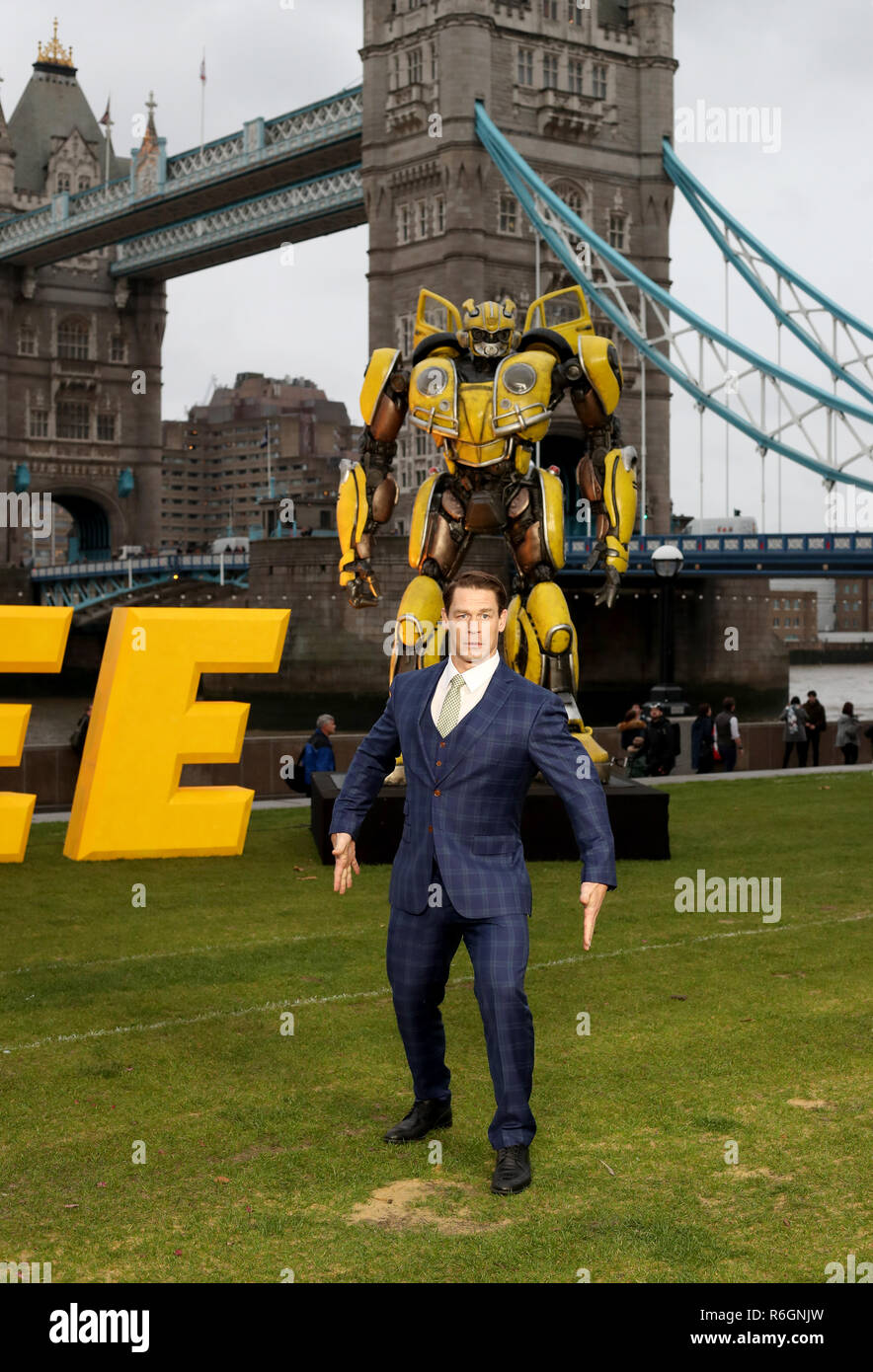 John Cena attending the Transformers Bumblebee launch at Potters Field Park  Tower Bridge in London Stock Photo - Alamy
