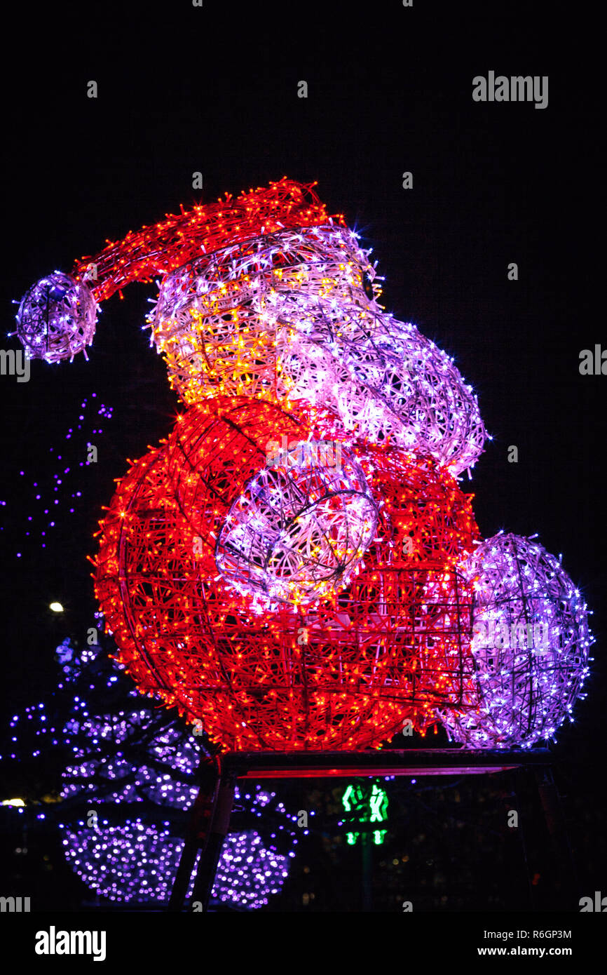 Fairground Wheel & Christmas Lights Stock Photo Alamy