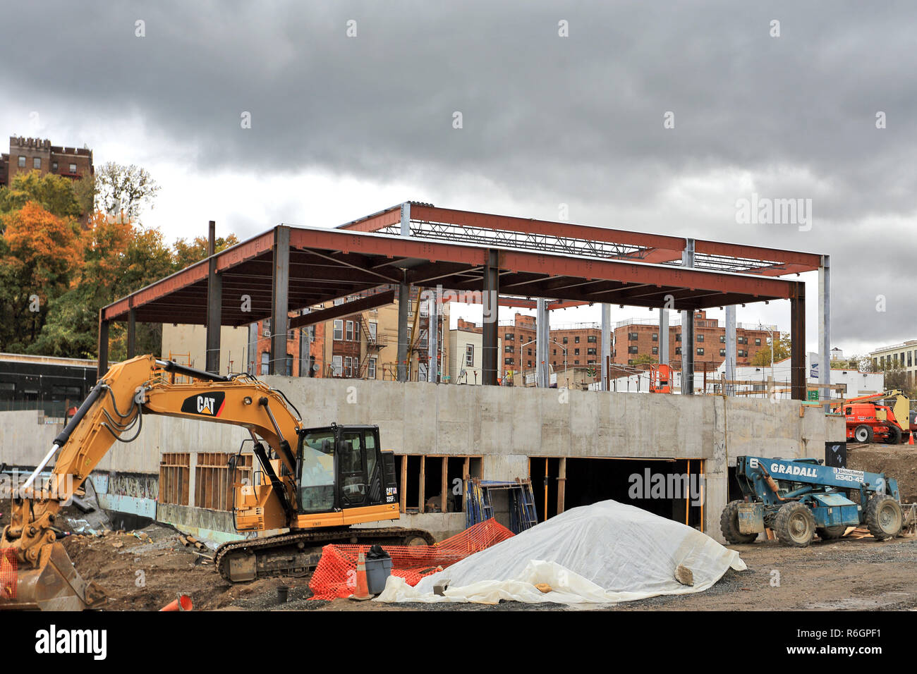 New Fire Department headquarters under construction Yonkers New York Stock Photo Alamy