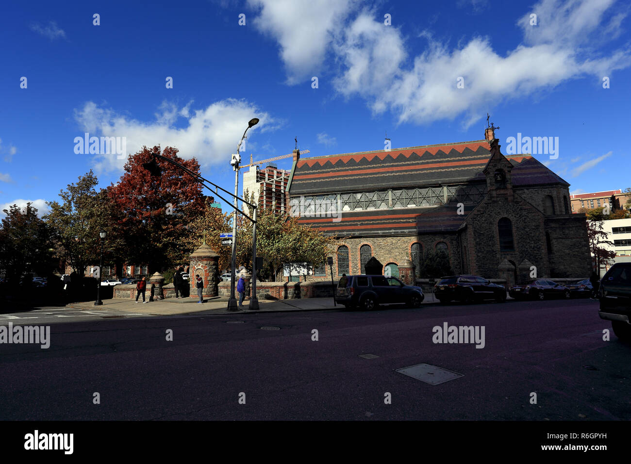 St. Johns Episcopal Church Getty Square Yonkers New York Stock Photo