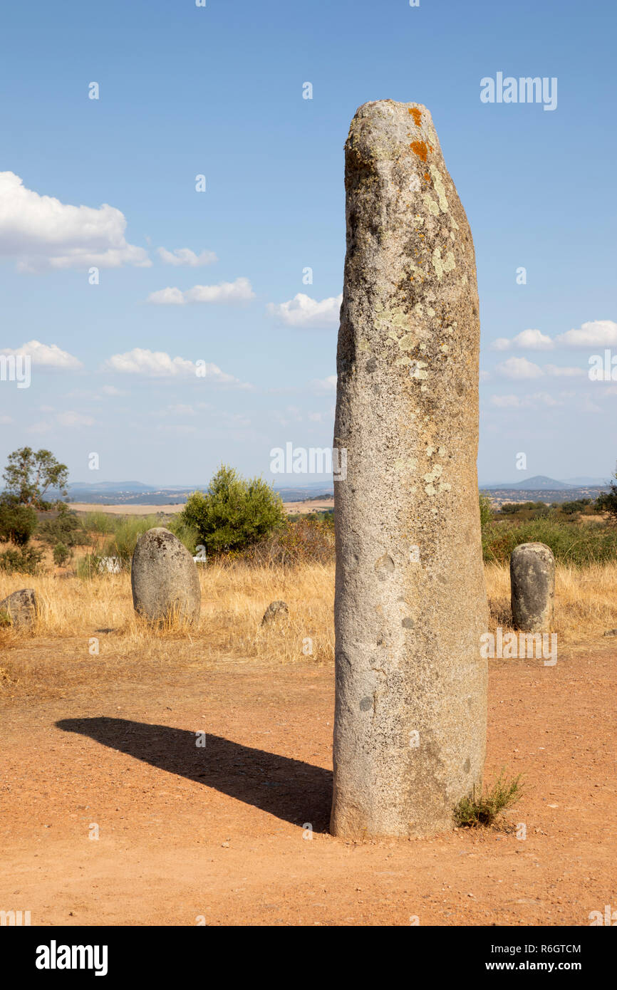 Cromeleque do Xarez standing stones, Monsaraz, Evora District, Alentejo