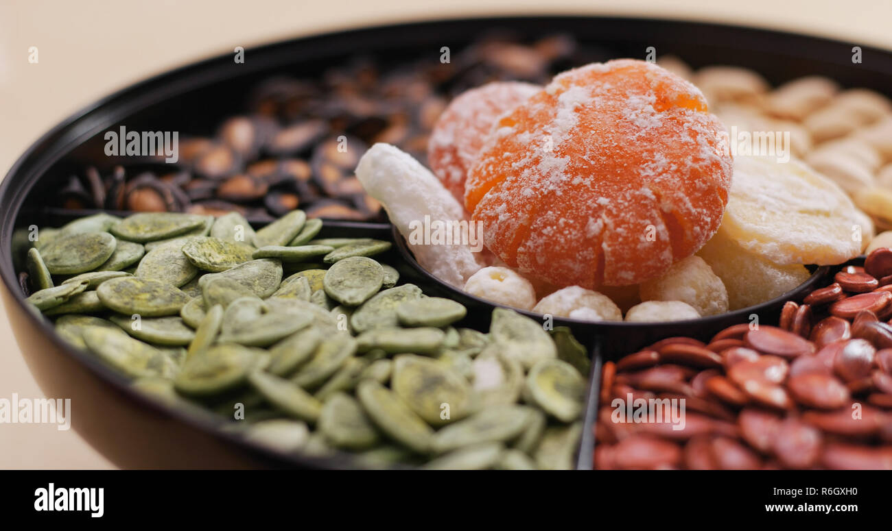 Top view of Chinese snack tray Stock Photo Alamy