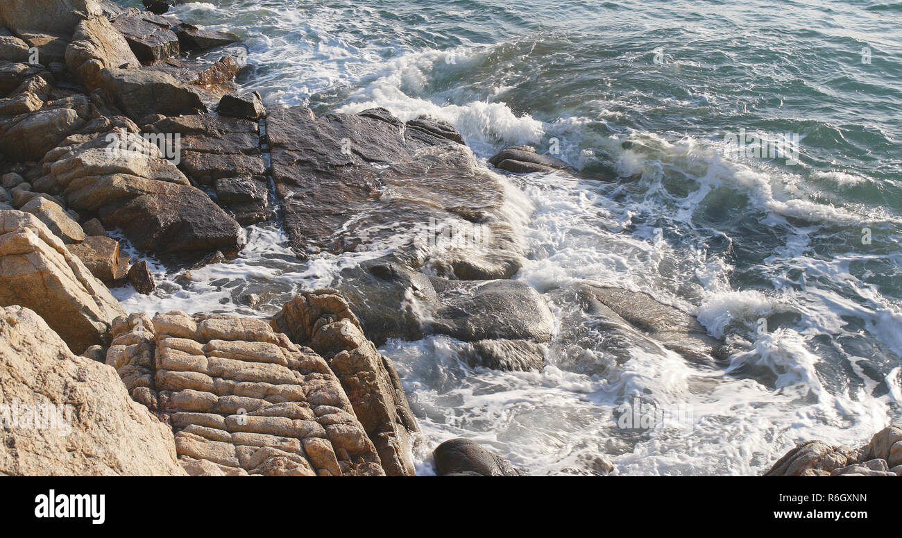 Gentle waves crashing on shore hi-res stock photography and images - Alamy