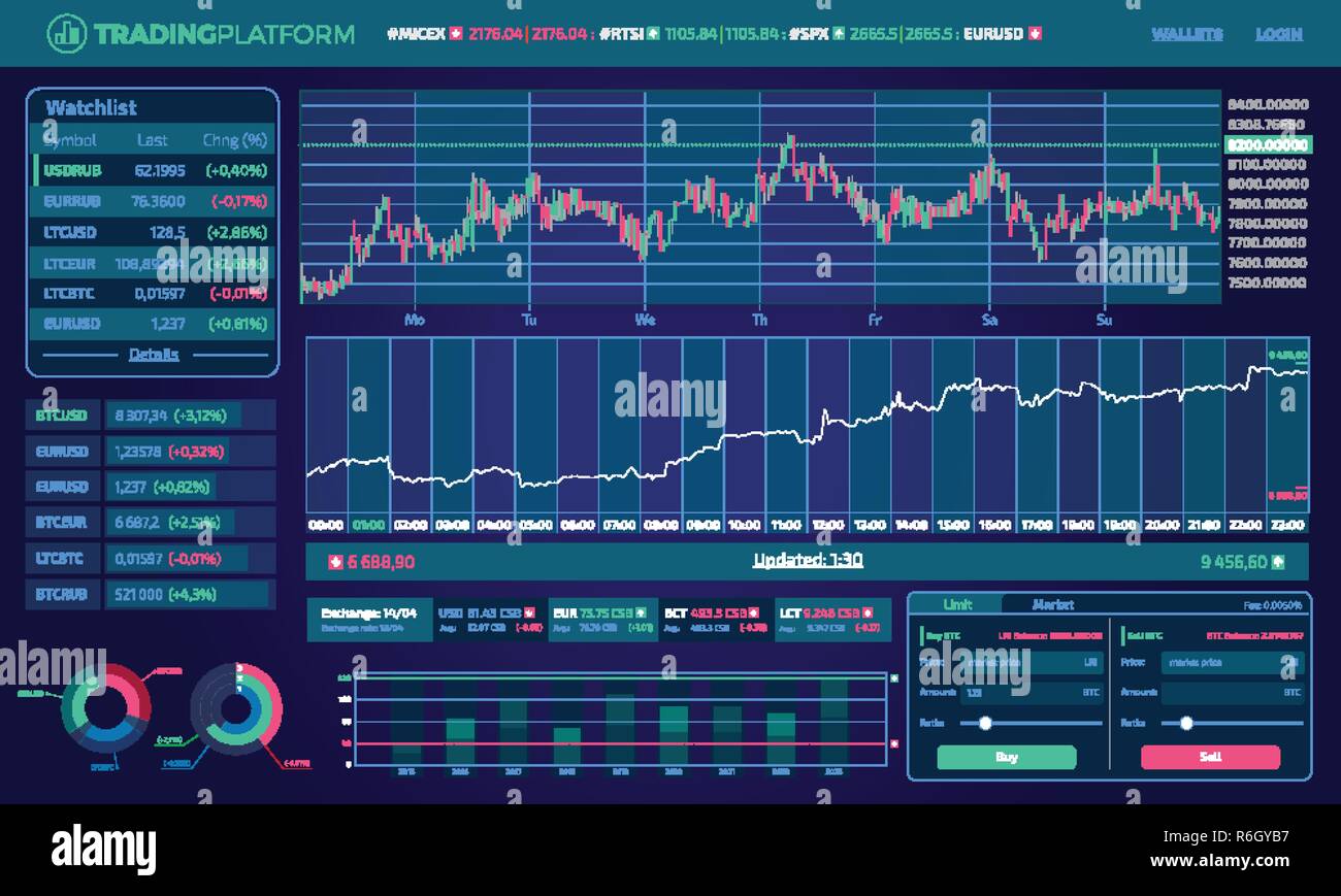 Trading Infographic Elements Stock Vector
