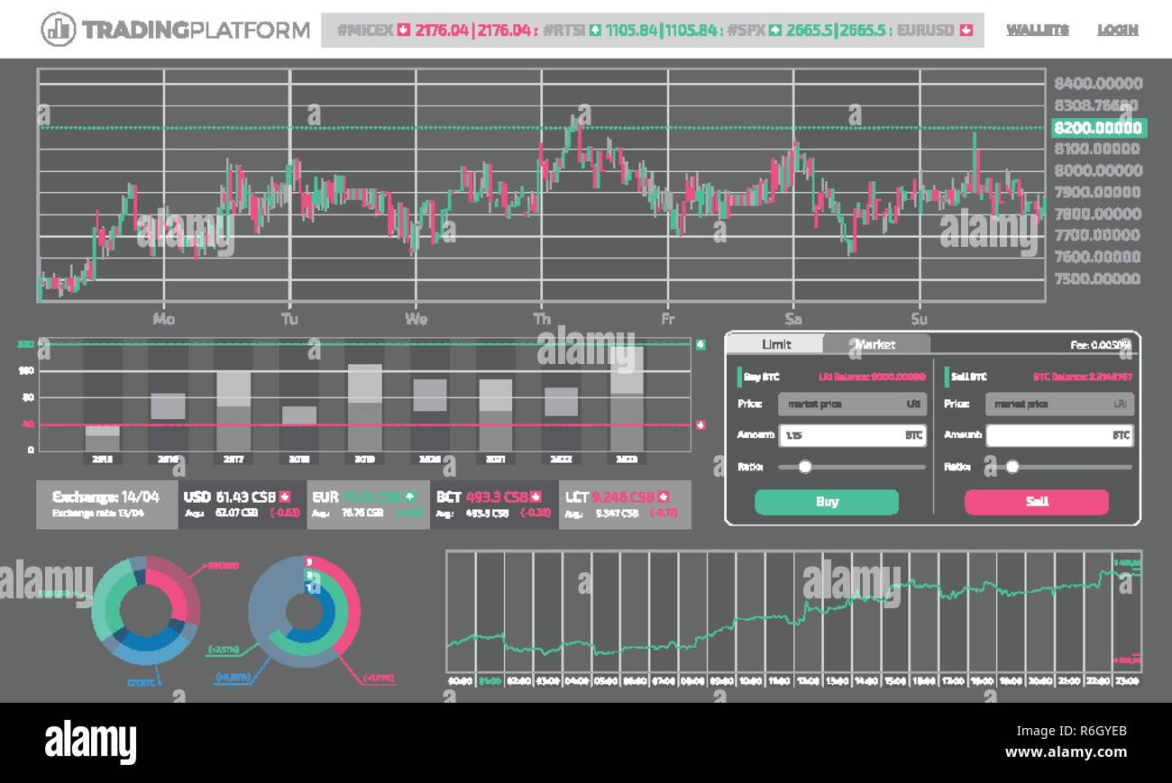 Trading Infographic Elements Stock Vector