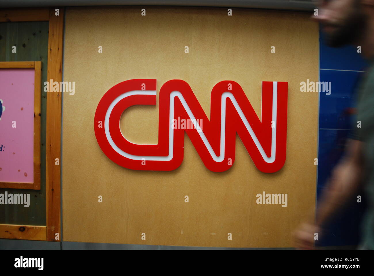 FLORIDA, UNITED STATES CNN Logo Fort Lauderdale Airport in America